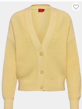 Hugo by Hugo Boss Sindella Size L Oversized Yellow Cardigan like new